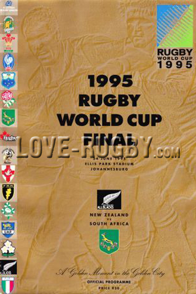1995 South Africa v New Zealand  Rugby Programme